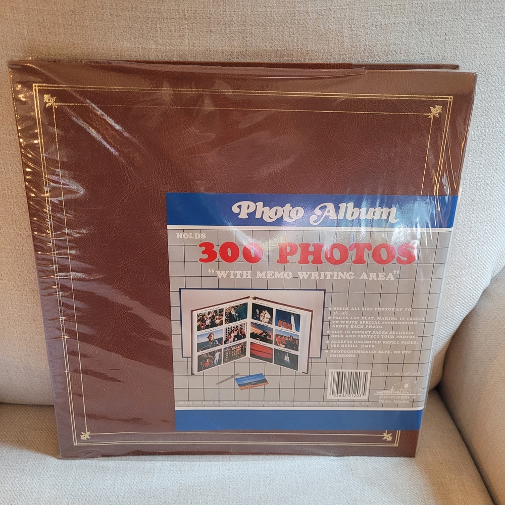 Brown Photo Album with Gold Accents